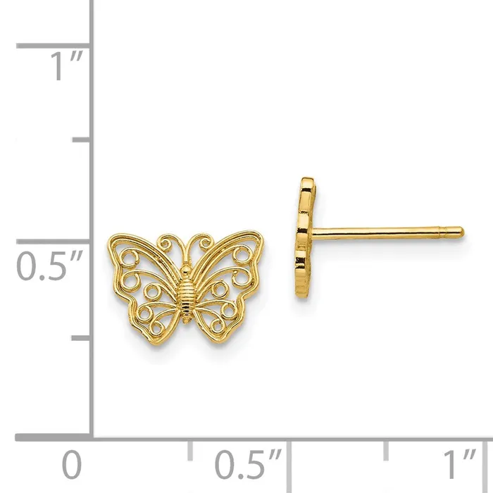 WB Choice Jewelry Earrings 14K Butterfly Post EarringsWBCK4418 WB Choice Jewelry Earrings 14K Butterfly Post EarringsWBCK4418
