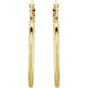 WB Choice Jewelry Earrings 14K Yellow 30 mm Tube Hoop Earrings20270163844PSTWBC WB Choice Jewelry Earrings 14K Yellow 30 mm Tube Hoop Earrings20270163844PSTWBC