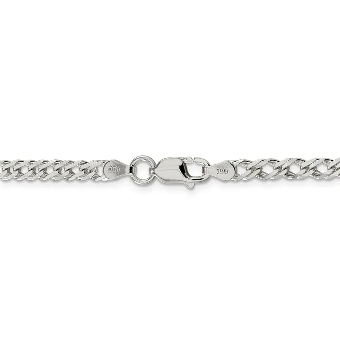WB Choice Jewelry Sterling Silver 425mm 6 Side DC Flat Double Curb ChainWBCQFC15218 Rings
