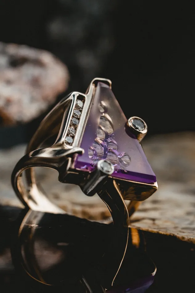 Art FX fine jewelry 14k White Gold Ametrine and Diamond Ring Rings