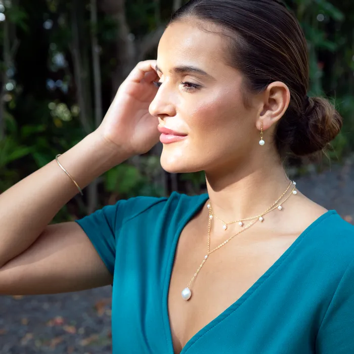 misha hawaii Necklaces Galaxy Y White Pearl Necklace