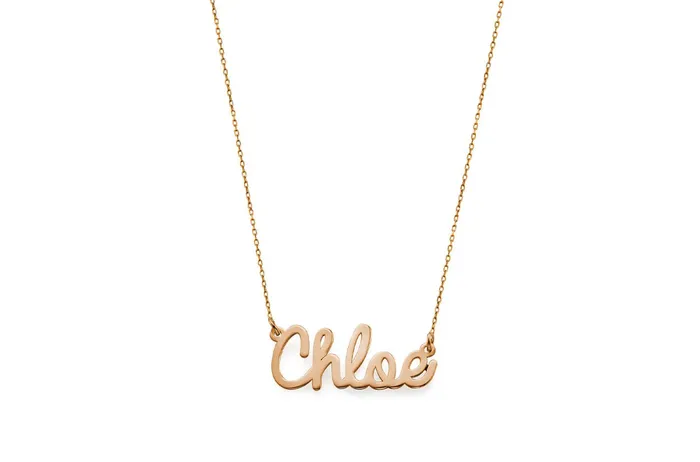 Necklaces Albert Hern Necklace 14kt Gold One Name Personalized