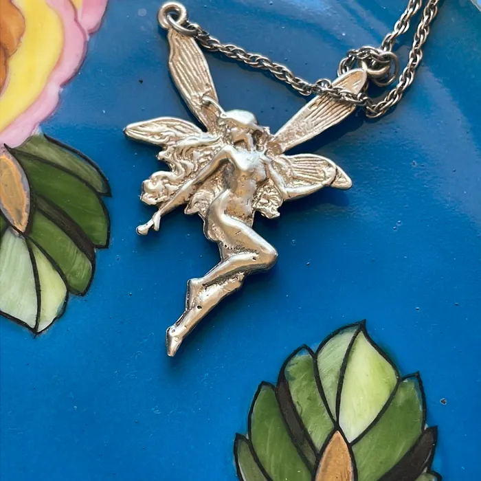 Necklaces Vintage Paris Jewelry Fairy Necklace Sterling Silver Nouveau Vintage