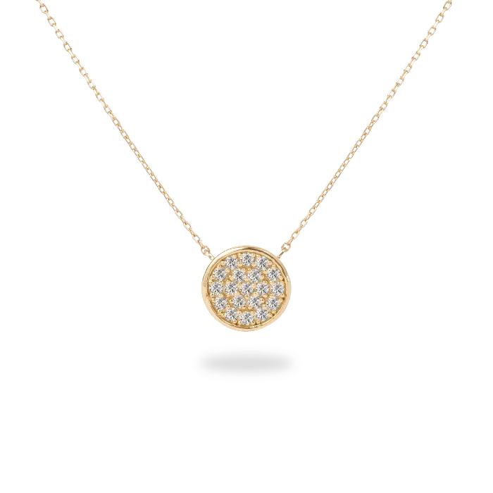Pave Disk Necklace PRMAL Necklaces