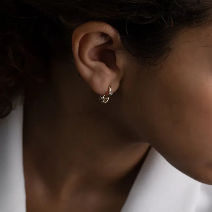PRMAL Earrings Hoop Diamond Earring S
