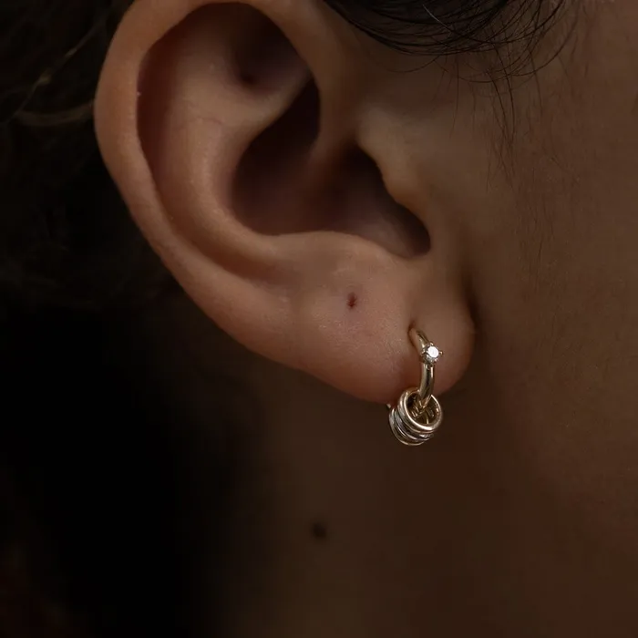 PRMAL Earrings Hoop Diamond Earring S