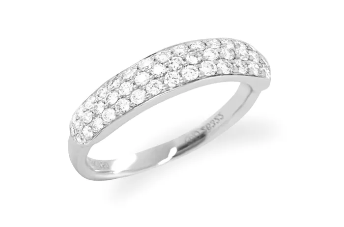 Ring 18kt White Gold Band 67 Diamonds Albert Hern Rings