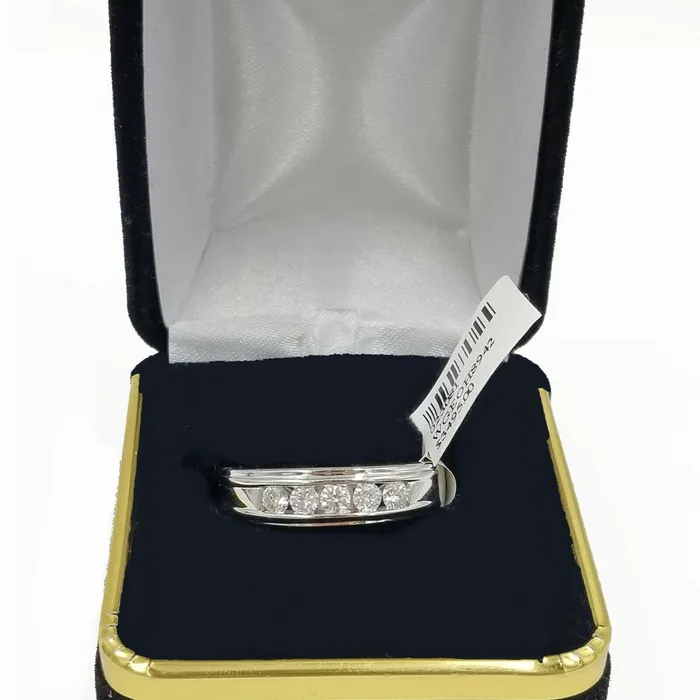 14k YellowWhite Gold Band Weeding Diamond Rings 050 CT Mens Band Ring REAL Gold and Diamond Rings