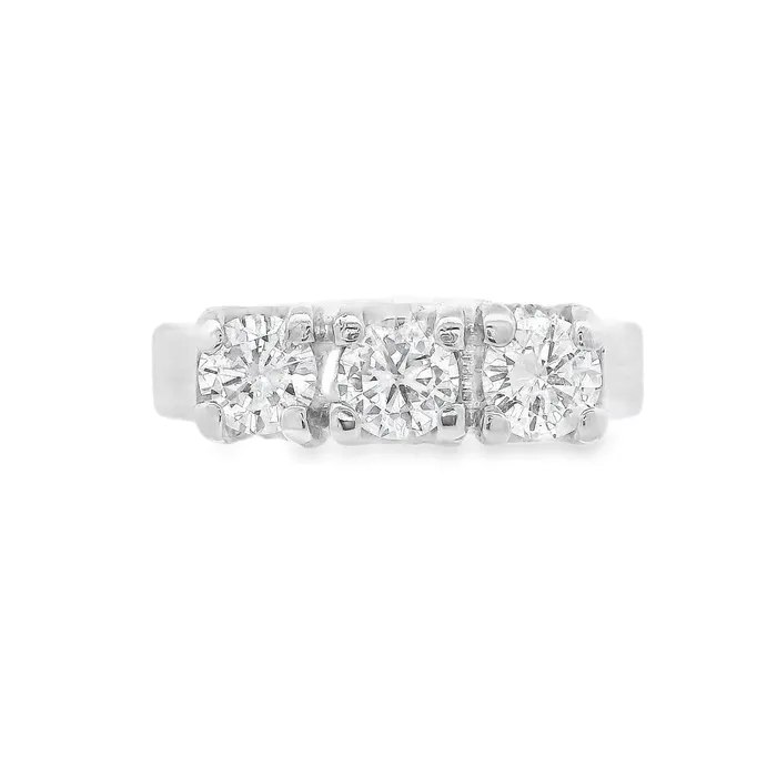 14kt White Gold Three Stone 075cttw Round Diamond Ring Independent Jewellers Rings 14kt White Gold Three Stone 075cttw Round Diamond Ring Independent Jewellers Rings