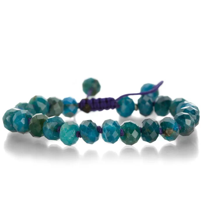 8mm Faceted Blue Apatite Bracelet Joseph Brooks Bracelets