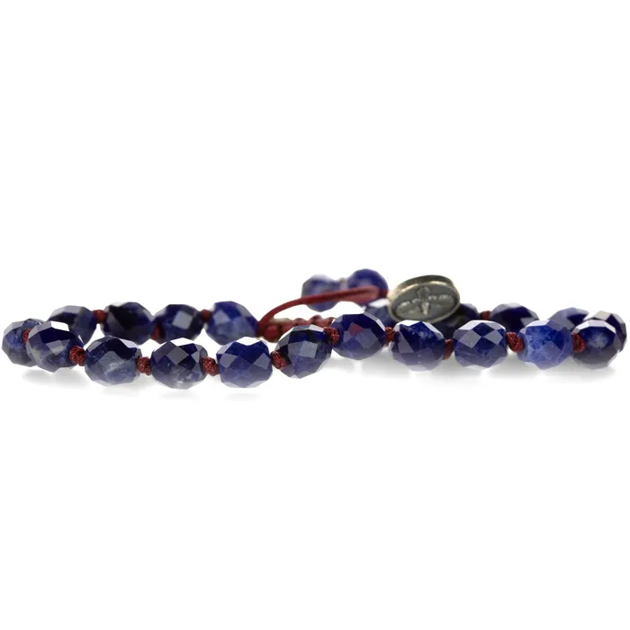 Bracelets Joseph Brooks 6mm Faceted Sodalite Barrel Rondelle Bead Bracelet