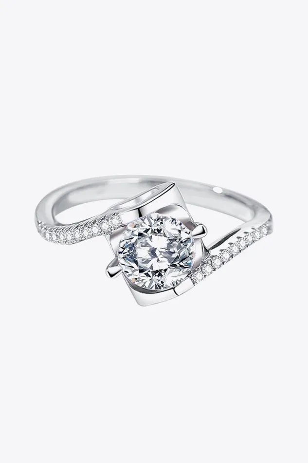 Darling You 925 Sterling Silver Moissanite Ring Trendsi Rings