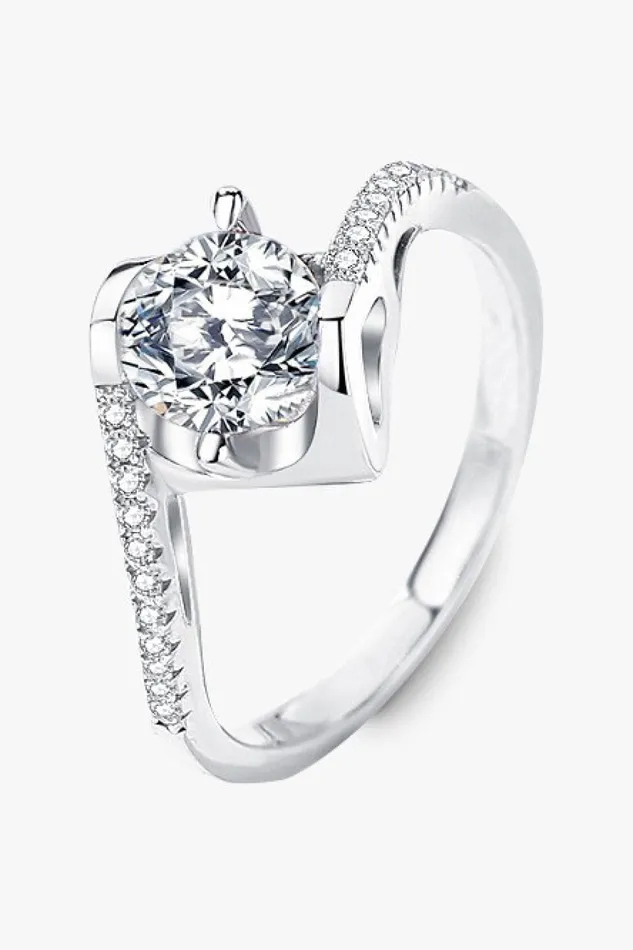 Darling You 925 Sterling Silver Moissanite Ring Trendsi Rings