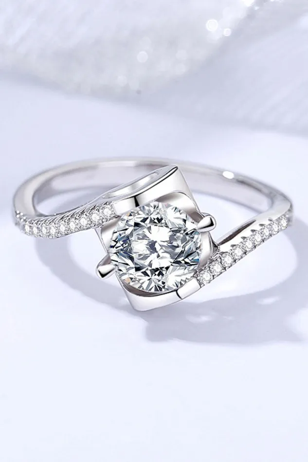 Darling You 925 Sterling Silver Moissanite Ring Trendsi Rings