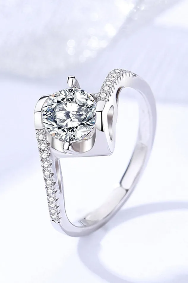 Darling You 925 Sterling Silver Moissanite Ring Trendsi Rings
