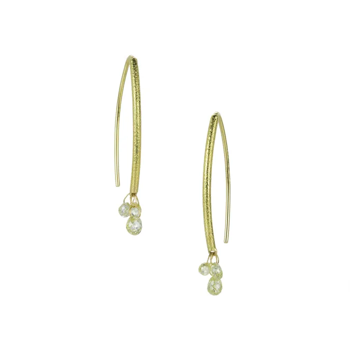 Earrings Barbara Heinrich 18k Lemon Diamond Navette Earrings
