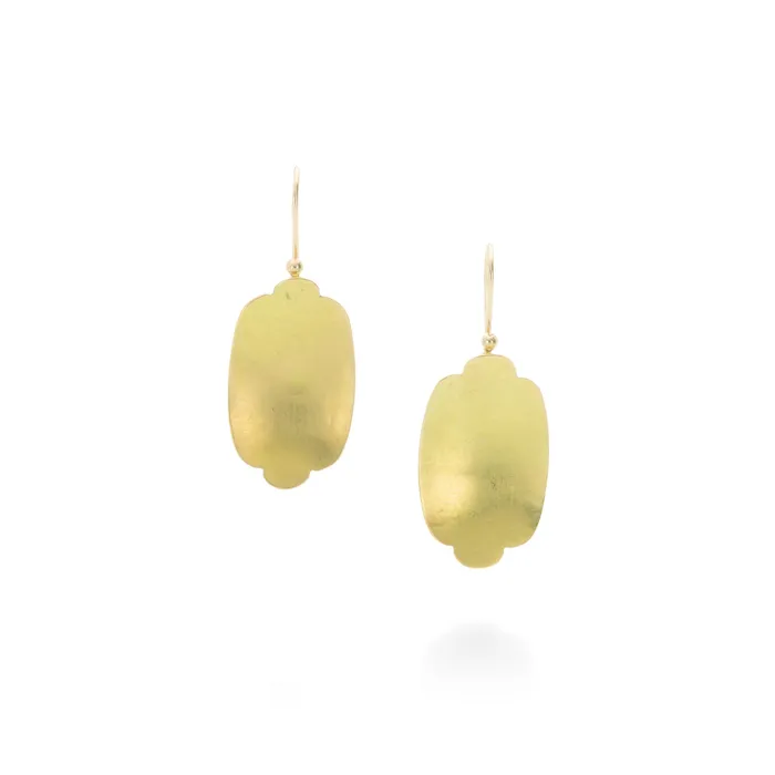 Gold Medium Scallop Earrings Gabriella Kiss Earrings Gold Medium Scallop Earrings Gabriella Kiss Earrings