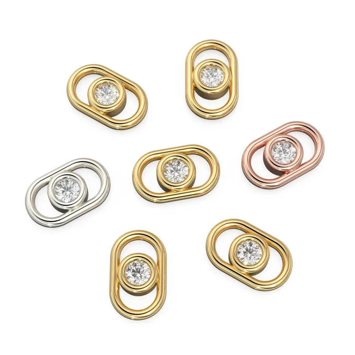 Jalvi Co 57x92mm Oval 18k Solid Yellow Gold Brilliant Diamond Connector Spacer Solid 14k Gold Handmade Link Finding PreStyled Sets Jalvi Co 57x92mm Oval 18k Solid Yellow Gold Brilliant Diamond Connector Spacer Solid 14k Gold Handmade Link Finding PreStyled Sets