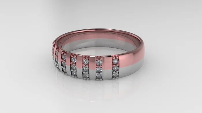 Jcm 21 jewelry Rings 14K Gold Wedding Ring with 27 Diamonds STT Prong Cut Chanel For men or women