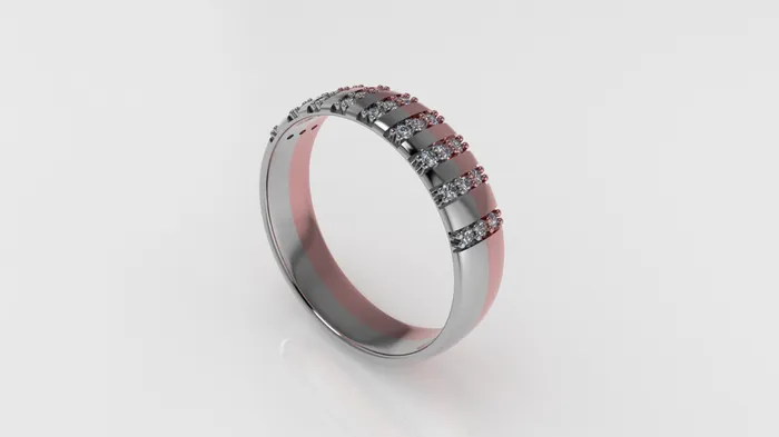 Jcm 21 jewelry Rings 14K Gold Wedding Ring with 27 Diamonds STT Prong Cut Chanel For men or women