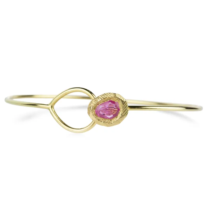 Page Sargisson Pink Sapphire Interlocking Cuff Bracelet Bracelets