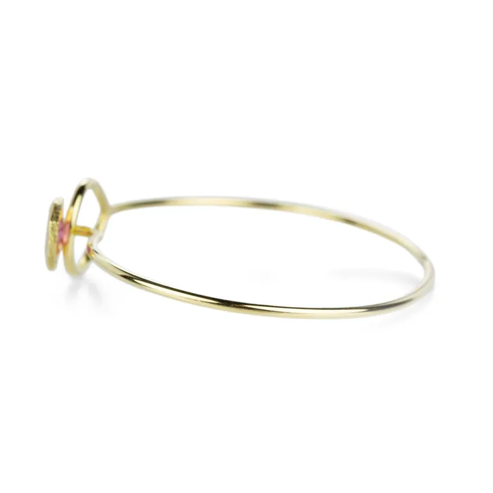 Page Sargisson Pink Sapphire Interlocking Cuff Bracelet Bracelets