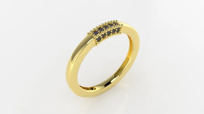 Rings 14K Gold Ring with 15 TANZANITE STT Prong Filigree Jcm 21 jewelry