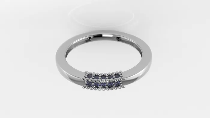Rings 14K Gold Ring with 15 TANZANITE STT Prong Filigree Jcm 21 jewelry