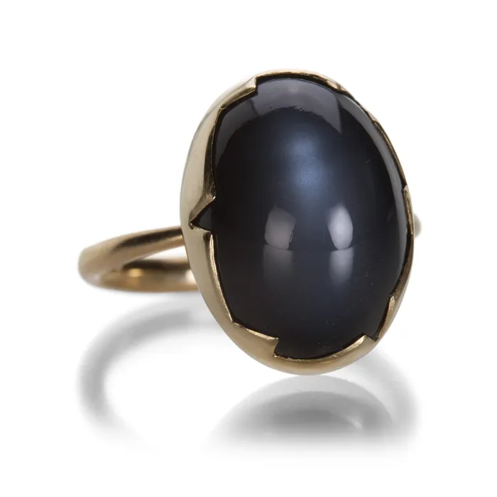 Rings Annette Ferdinandsen Gray Moonstone Cracked Egg Ring