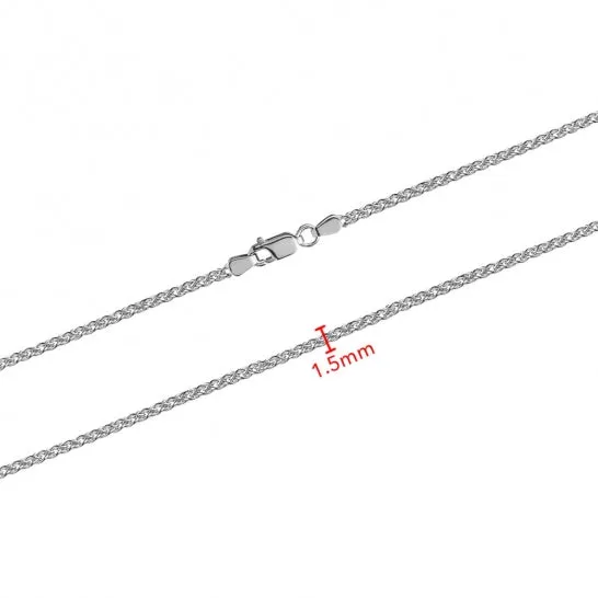 Rings Independent Jewellers Sterling Silver RH Round 15mm Wheat Chain in 24inches Rings Independent Jewellers Sterling Silver RH Round 15mm Wheat Chain in 24inches
