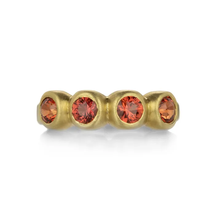 Rings Marian Maurer 18k Orange Sapphire Porch Skimmer Band