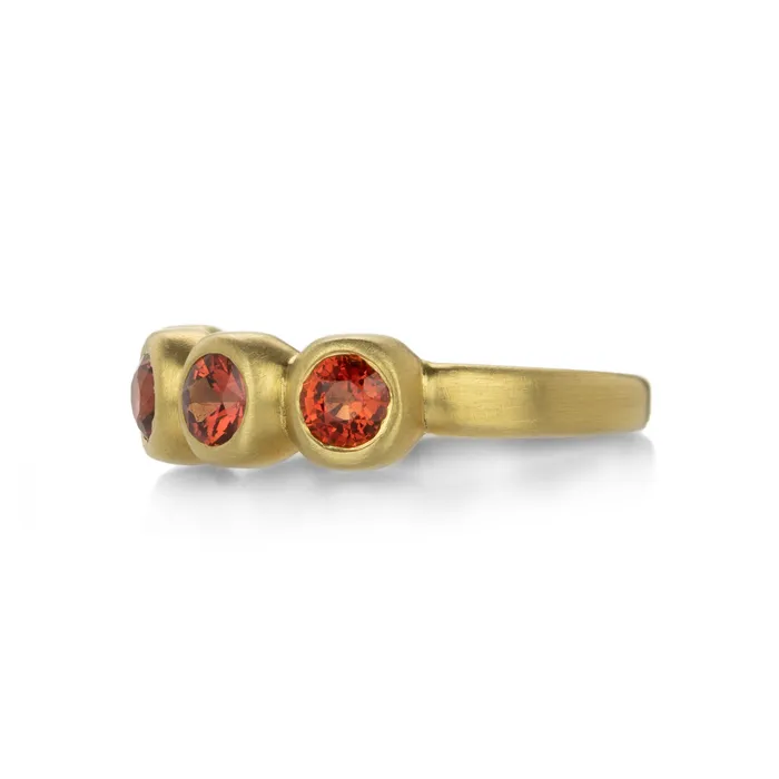 Rings Marian Maurer 18k Orange Sapphire Porch Skimmer Band Rings Marian Maurer 18k Orange Sapphire Porch Skimmer Band
