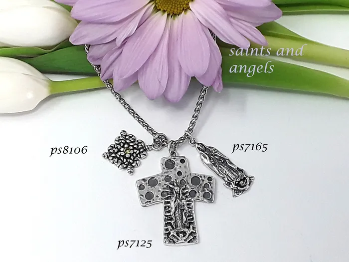 Rings ps7125 Large Sterling Silver Crater Virgin Cross Middle Charm Dian Malouf Jewelry Made In The USA Rings ps7125 Large Sterling Silver Crater Virgin Cross Middle Charm Dian Malouf Jewelry Made In The USA