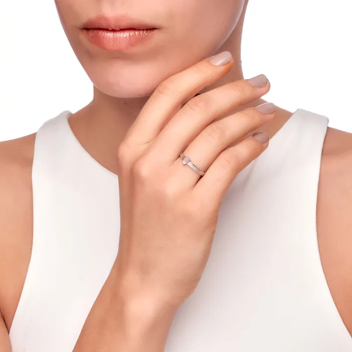 Rings Spirito Rosa Mellonia Mahogany Ring Moonstone White Rhodium Plated 925 Silver S52 Rings Spirito Rosa Mellonia Mahogany Ring Moonstone White Rhodium Plated 925 Silver S52