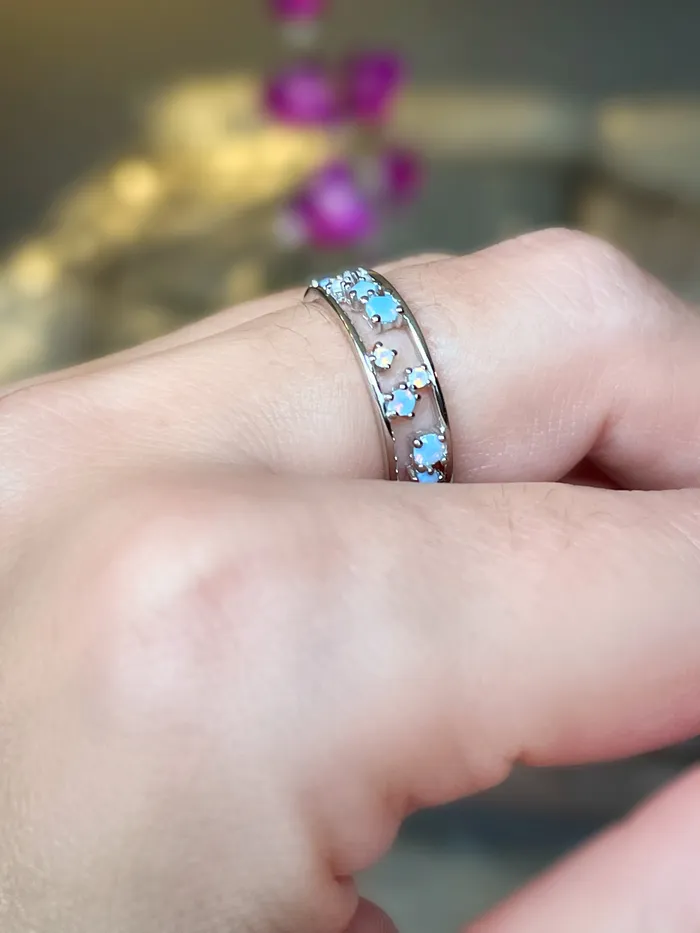 Rings Sterling Silver Eternity Stone Band Sophiareneboutiquecom