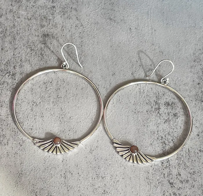 SophiaRene Boutique Earrings Sterling Silver Artisan Custom Hoop Earrings