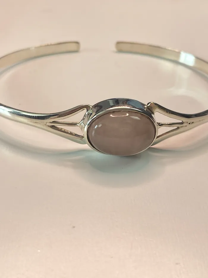 Sterling Silver Rose Quartz Cuff Sophiareneboutique Rings
