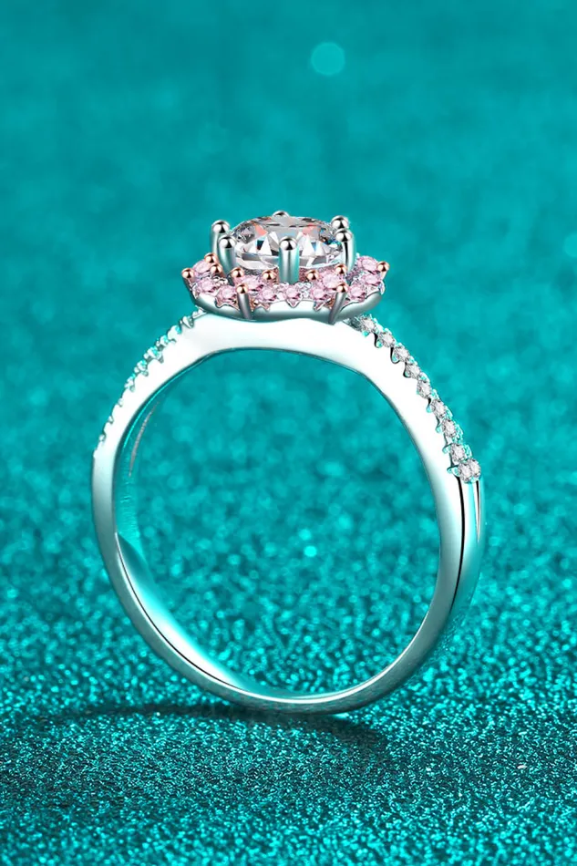 Trendsi Rings 1 Carat Moissanite FlowerShaped Crisscross Ring