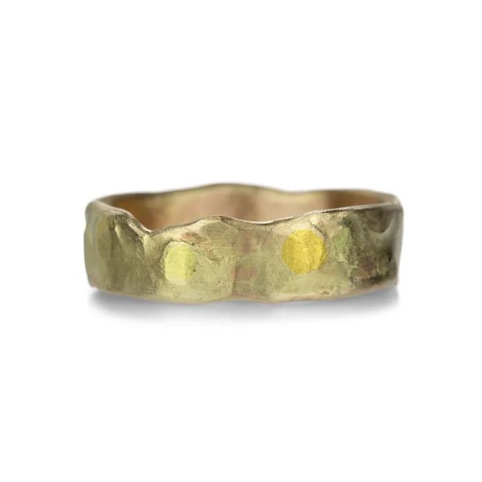 Variance Rings 6mm Multicolored Gold Cigar Band